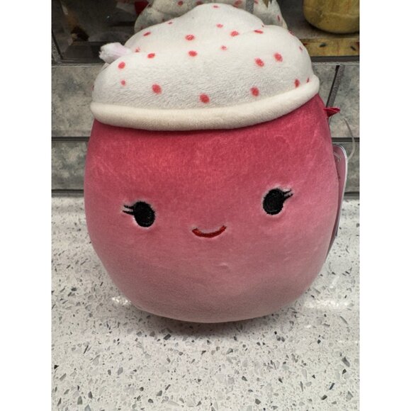 NWT Squishmallows Cinnamon the Frozen Yogurt Drink Pink 5" Stuffed Plush - Picture 1 of 4